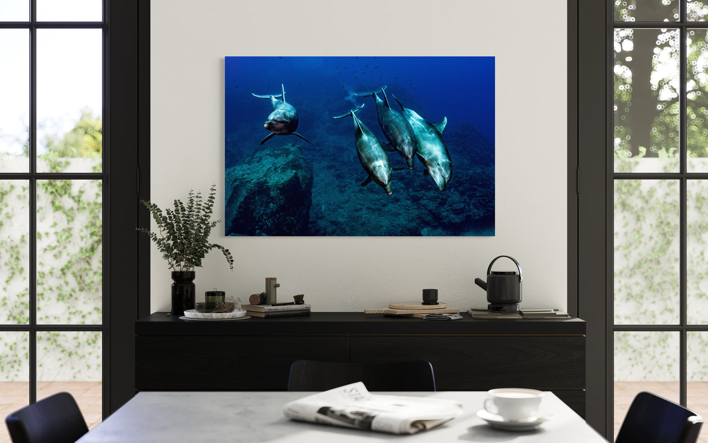 Fine art print: Dolphins Racing