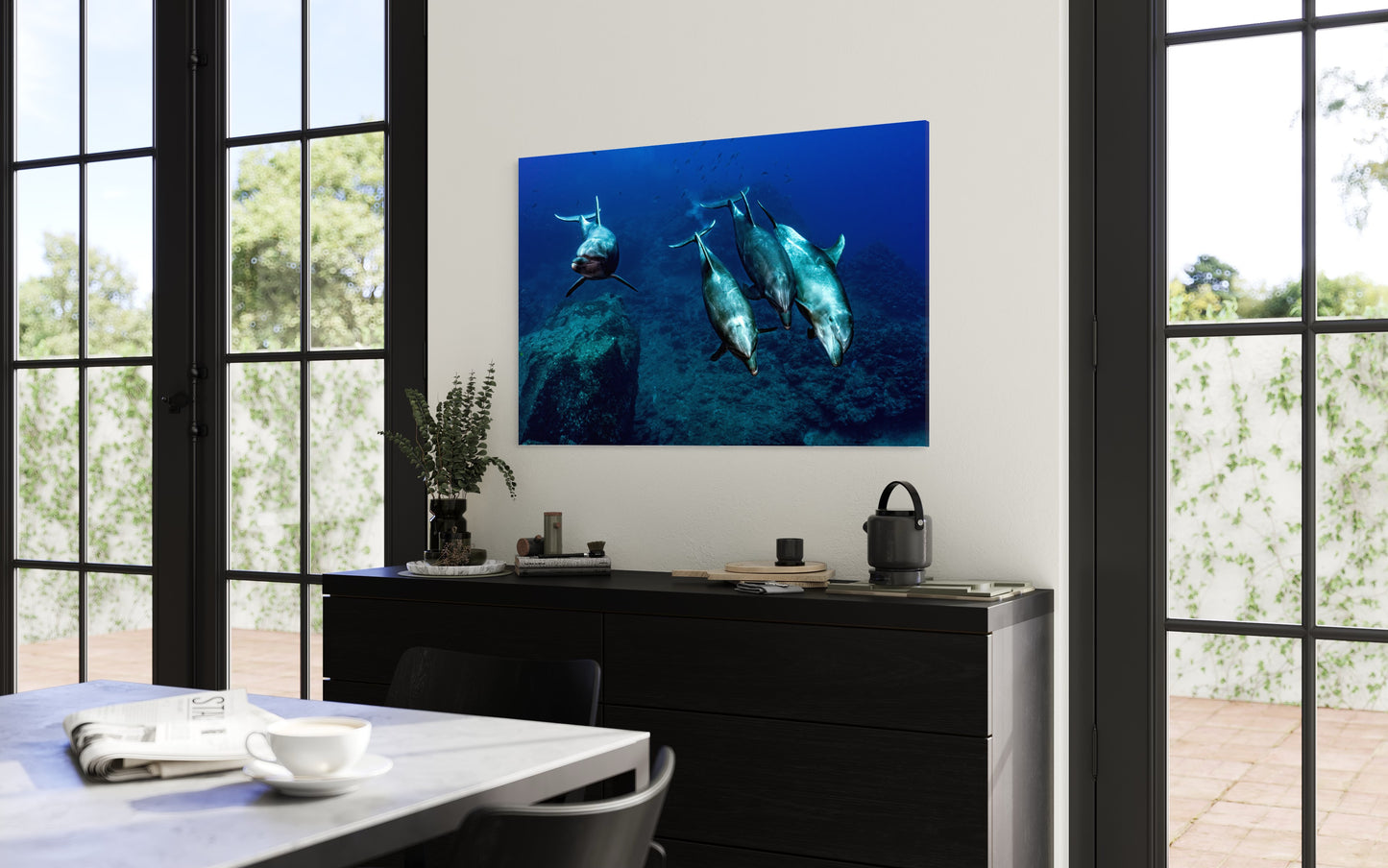 Fine art print: Dolphins Racing