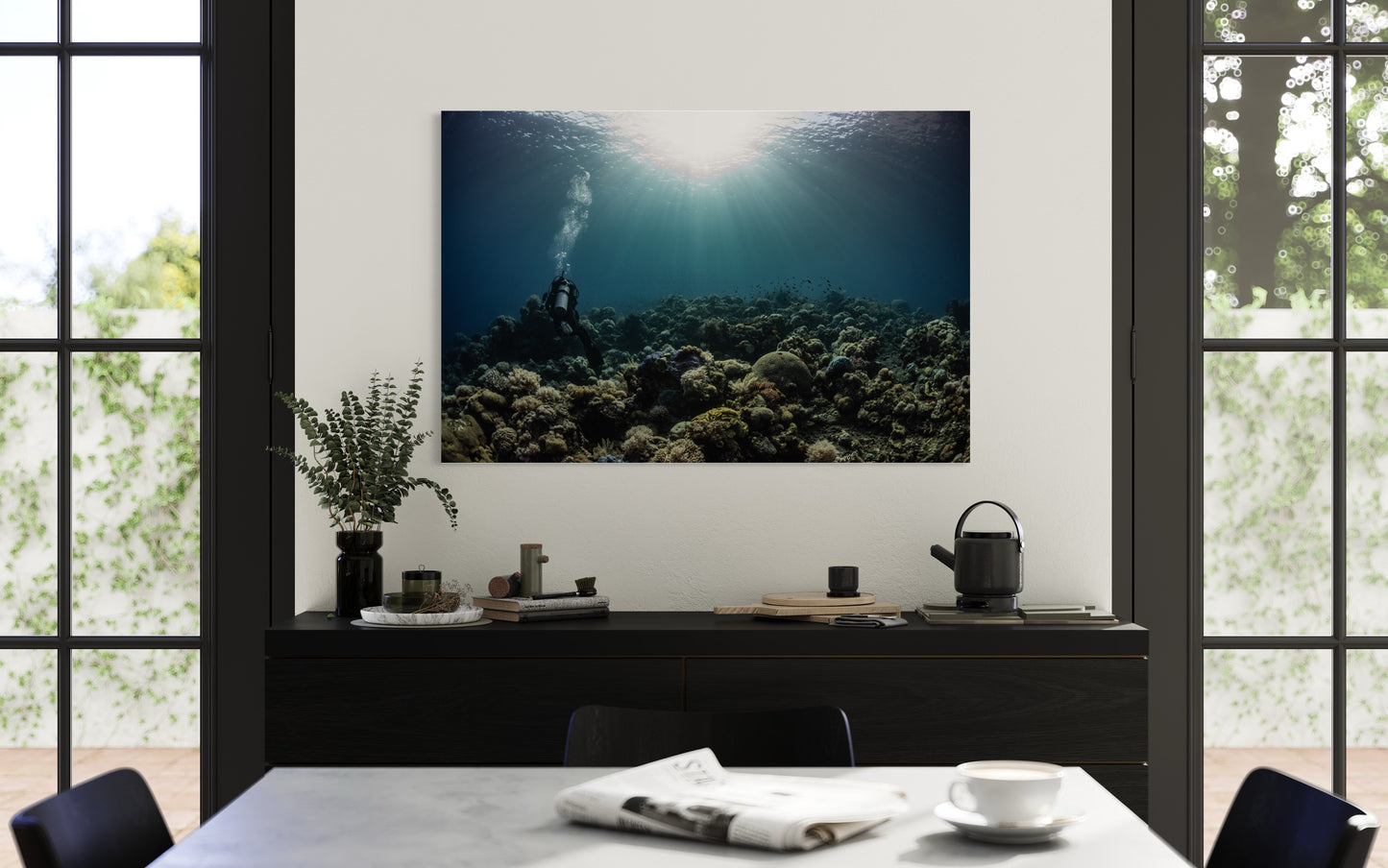 Fineart print: Deep Calm: The Reef's Quiet Elegance