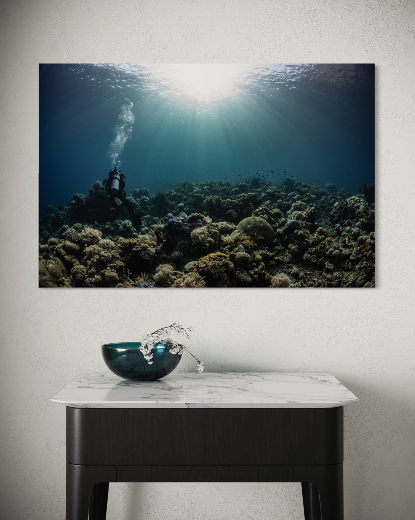 Fineart print: Deep Calm: The Reef's Quiet Elegance