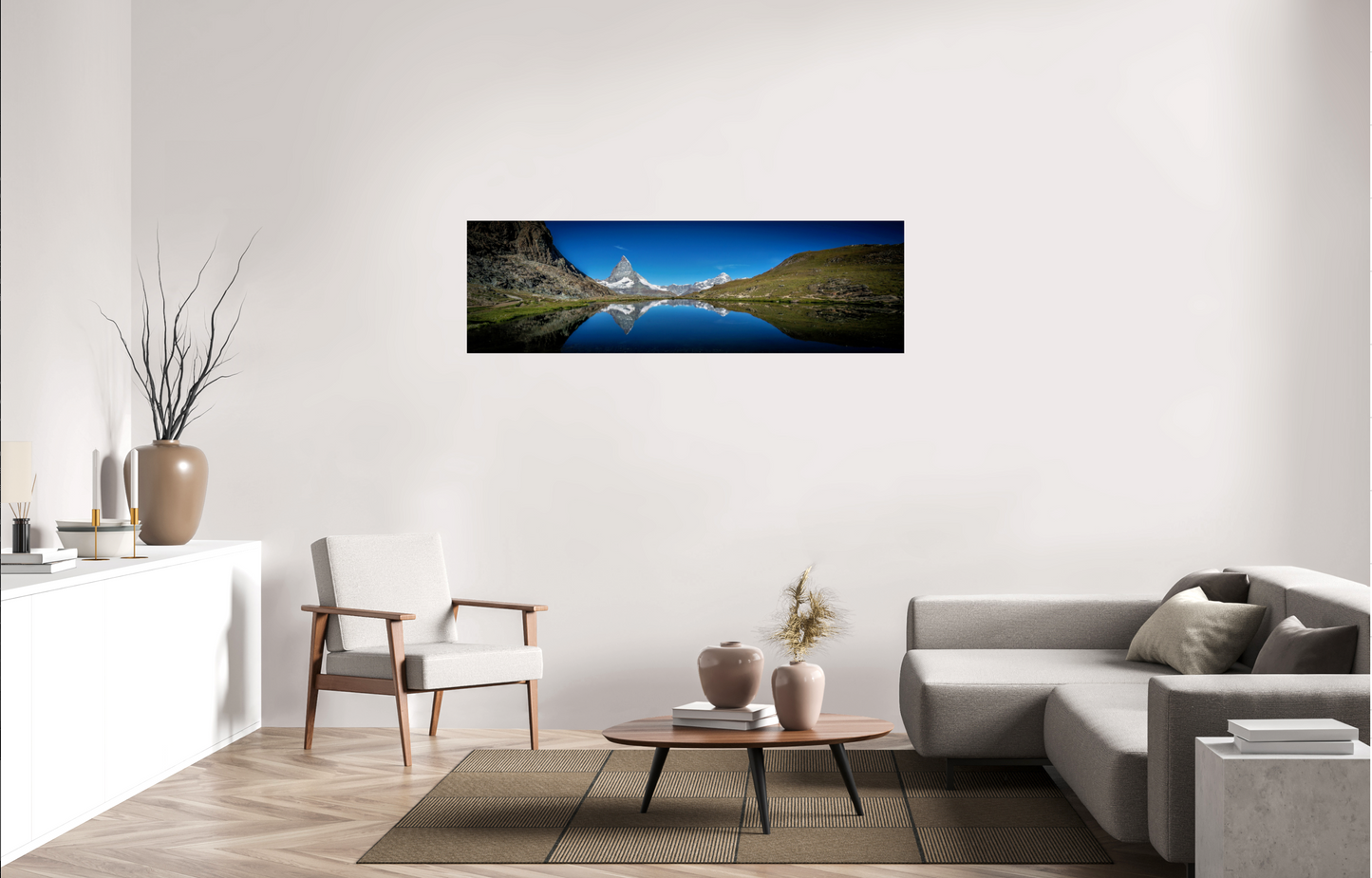 Fine art print: Matterhorn Mountainscape (ultra wide panorama | 165 x 50 cm)